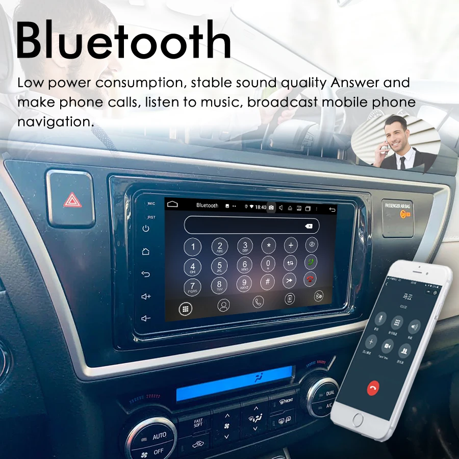 Android 15 Autoradio Für Toyota Auris 2013-2015 – 9'' In-Cell Display, 4+128GB, Wireless Carplay/Android Auto