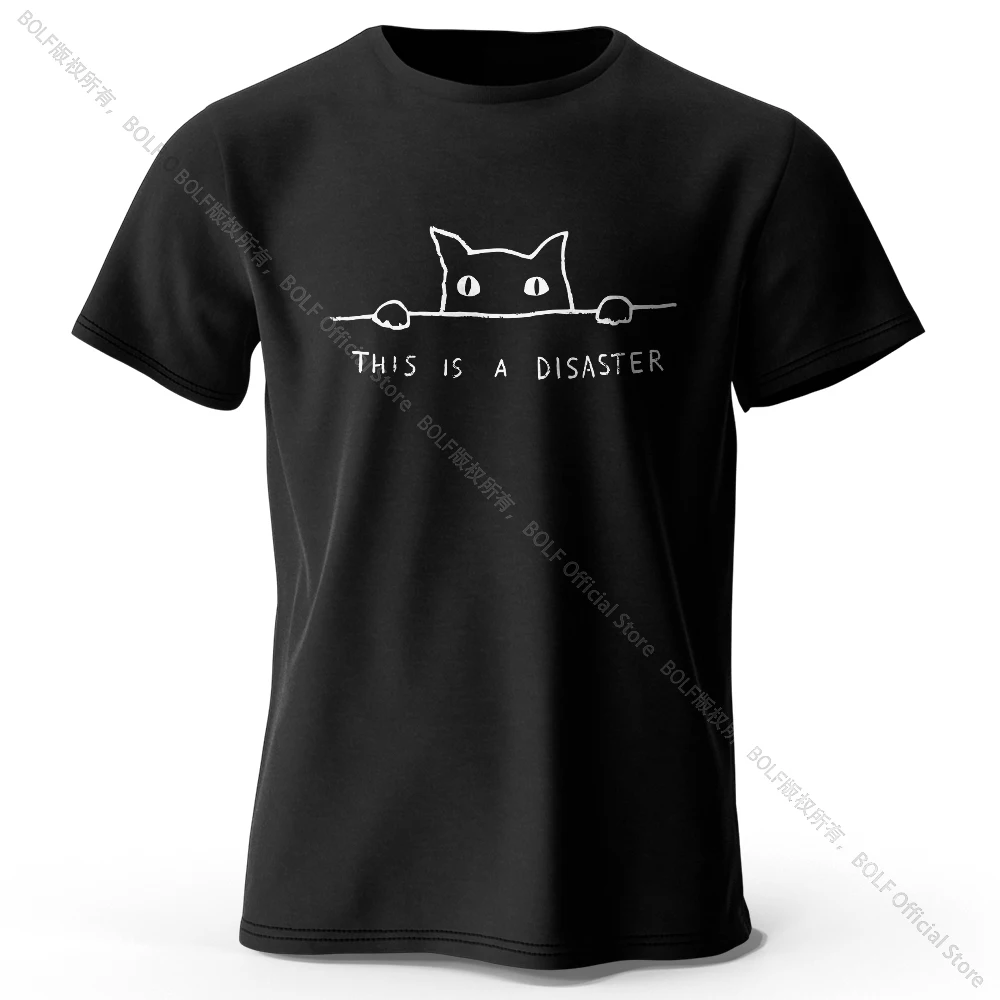 Elegant Minimalist Cat Line Art 100% Cotton Unisex Tee - Soft, Breathable Round Neck Short Sleeve