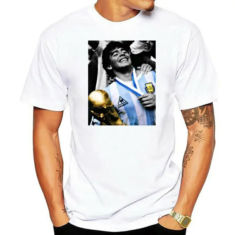 T-Shirt Diego Armando Maradona Napoli Calcio Vintage Anni 80 3 S-M-L-Xl-2Xl-3Xl