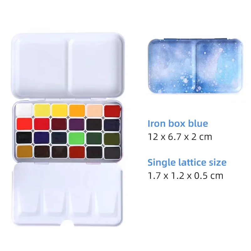 Schmincke 12-Color Macaron Candy Icy Watercolor Paint Sub-package Academy Grade 1/2ML Portable Painting Palette Art Supplies Set