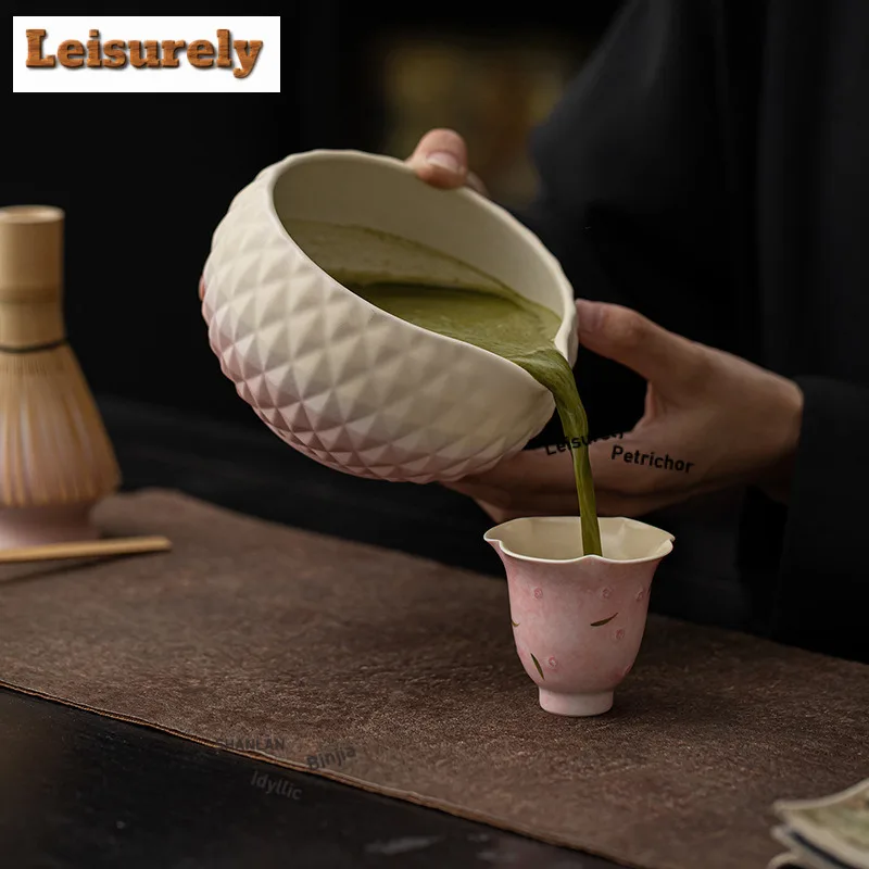 Star Diamond Matcha Eight-piece Set Ceramic Relief Bowl Song Dynasty Tea Ceremony Whisk Strainer Brush Accessories Ornaments