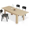 Extendable Dining Table for 6-10 Person, Wooden Dining Room Table, Meeting for Small Kitchens, Dining Office Areas 3