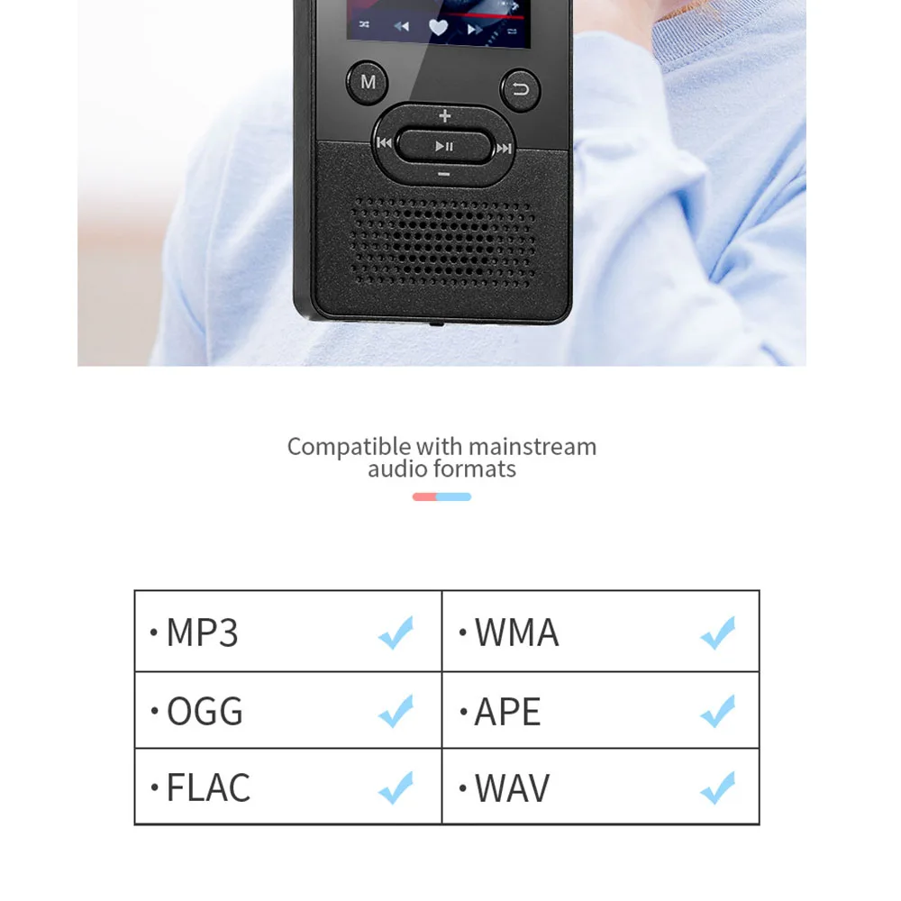 Bluetooth MP4 Music Player Built-in 4G /8G HiFi Radio /FM/ Record/e-book /video Support for Tf card mp4 player,music player,mini media player