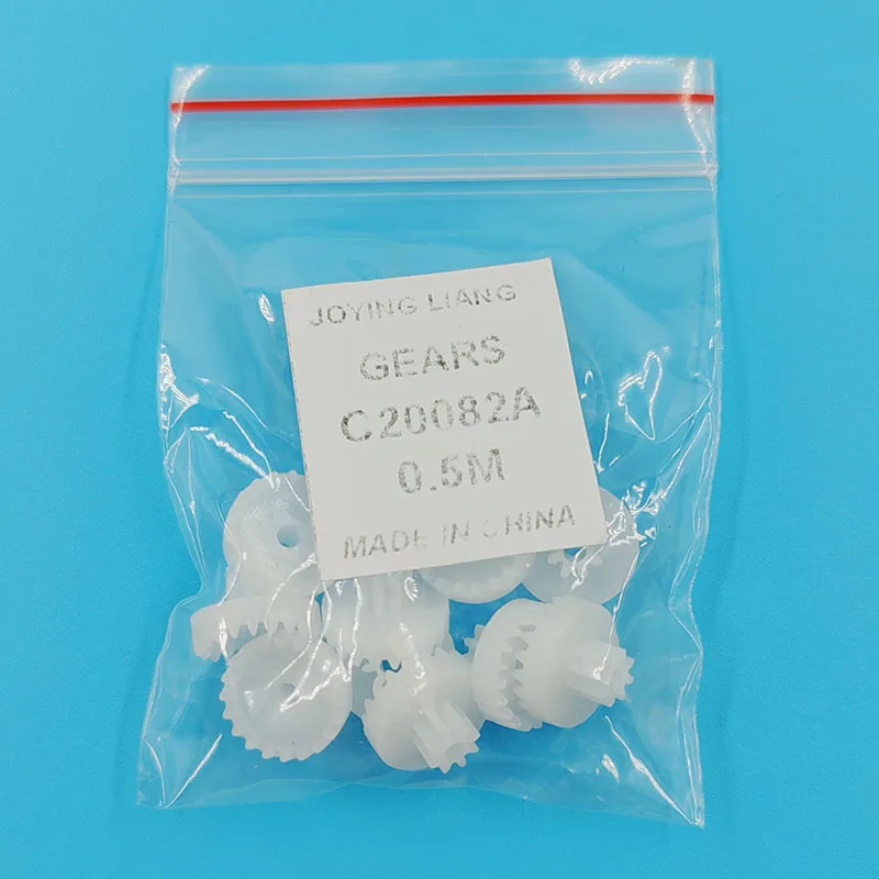 C20082A 0.5M Double-layer Plastic Crown Gear 20+8 Motor Fitting Parts DIY Toy Model Accessories