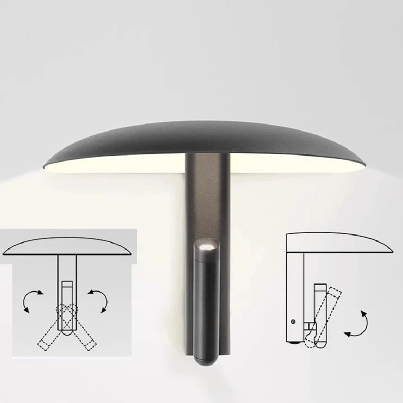 Italian Creative Iron Hat Rotatable LED Decor Home Wall Lamp Bar Bedroom Foyer Dining Room Lighting Fixtures