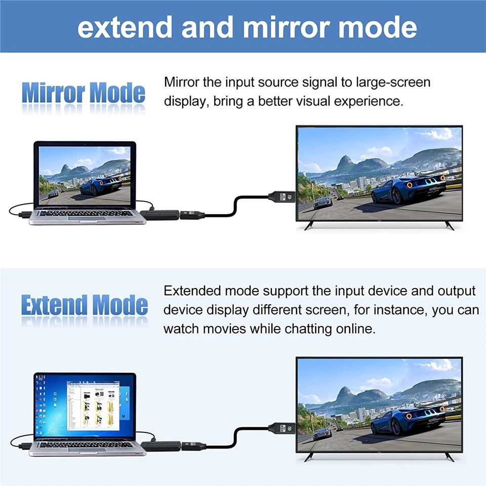 2026 Best 4K 60Hz HDMI to Displayport Adapter Cable 1080P 120Hz HDMI to DP Conve