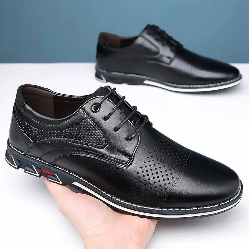 Fashion Black Dress Shoes Mens Business Leather Oxford Social Luxury Shoes Prom Casual Footwear big size 48 49 50 51 52 53 4