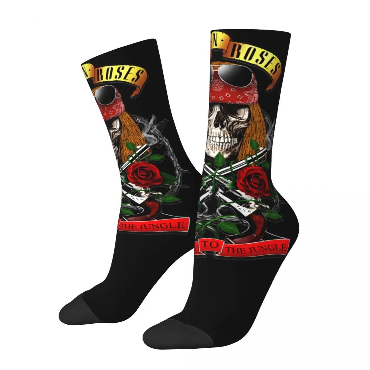 AxlRoseSkullThemeCrewSocksGunsNRosesAccessoriesforMaleFlexibleCrewSocks.jpg