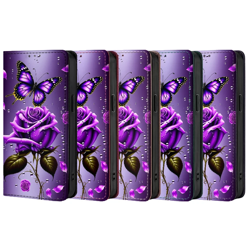 Elegant Flip PU Leather Cover with Magnetic Closure for Smartphones - Fashion Bag Edition
