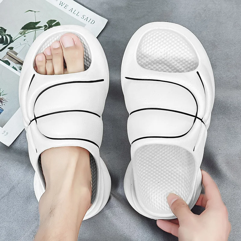 Slip Slippers for Men Non-Slip Slipper for Indoor Outdoor With Thick Sole Super Soft Non-Slip Soft Foam Sliders_voghion.com