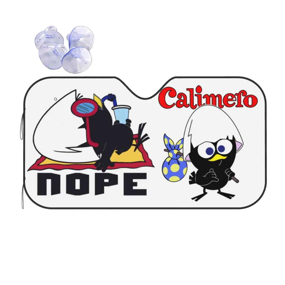 

Креативный мультяшный солнцезащитный козырек для лобового стекла Calimero 70x130 см, фольга, чехол для лобового стекла автомобиля, Стайлинг автомобиля