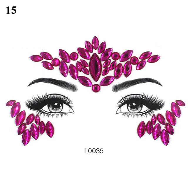 Crystal Tattoo Sticker Drill Stickers Eyes Sticker Party Face Stickers Face Decoration Diamond Masquerade Temporary Tattoo