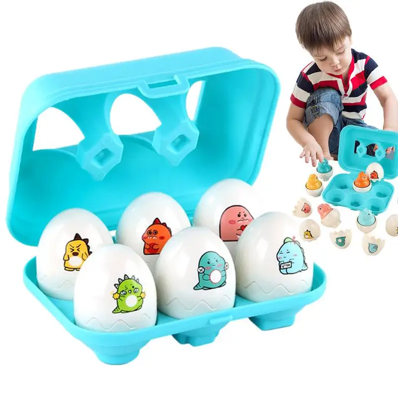 

Dinosaur Matching Eggs Funny Color Matching Educational Toy Logical Thinking Exercise Toddler Toys For Living Room Strollers