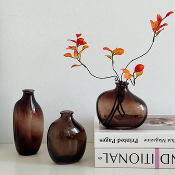 Retro Nordic Transparent Glass Vase – Desktop Flower Arrangement Vase 1