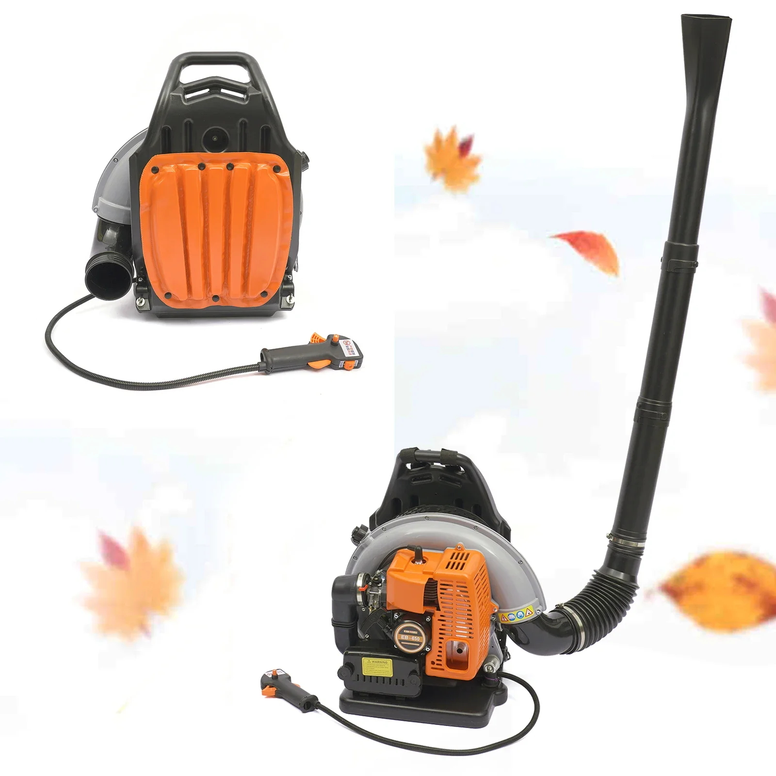For 2-Stroke 65CC Gas Commercial Backpack Leaf Blower Powered Snow Blower Outdoor Yard Garden Grass Clean 2