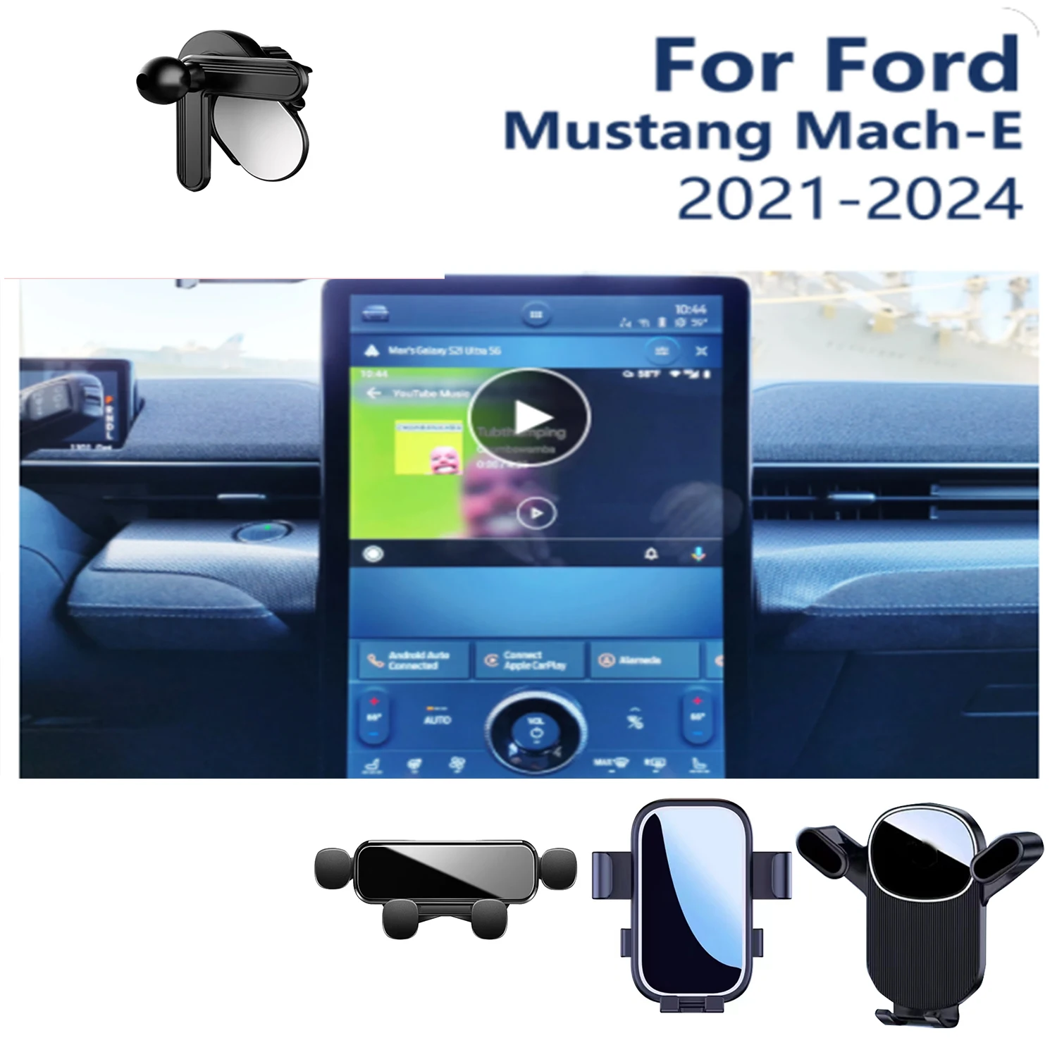 

Автомобильный держатель для телефона Ford Mustang Mach-E 2021 2022-2024, подставка для GPS, Поворотная подставка, специальная фиксированная опора, базовые аксессуары
