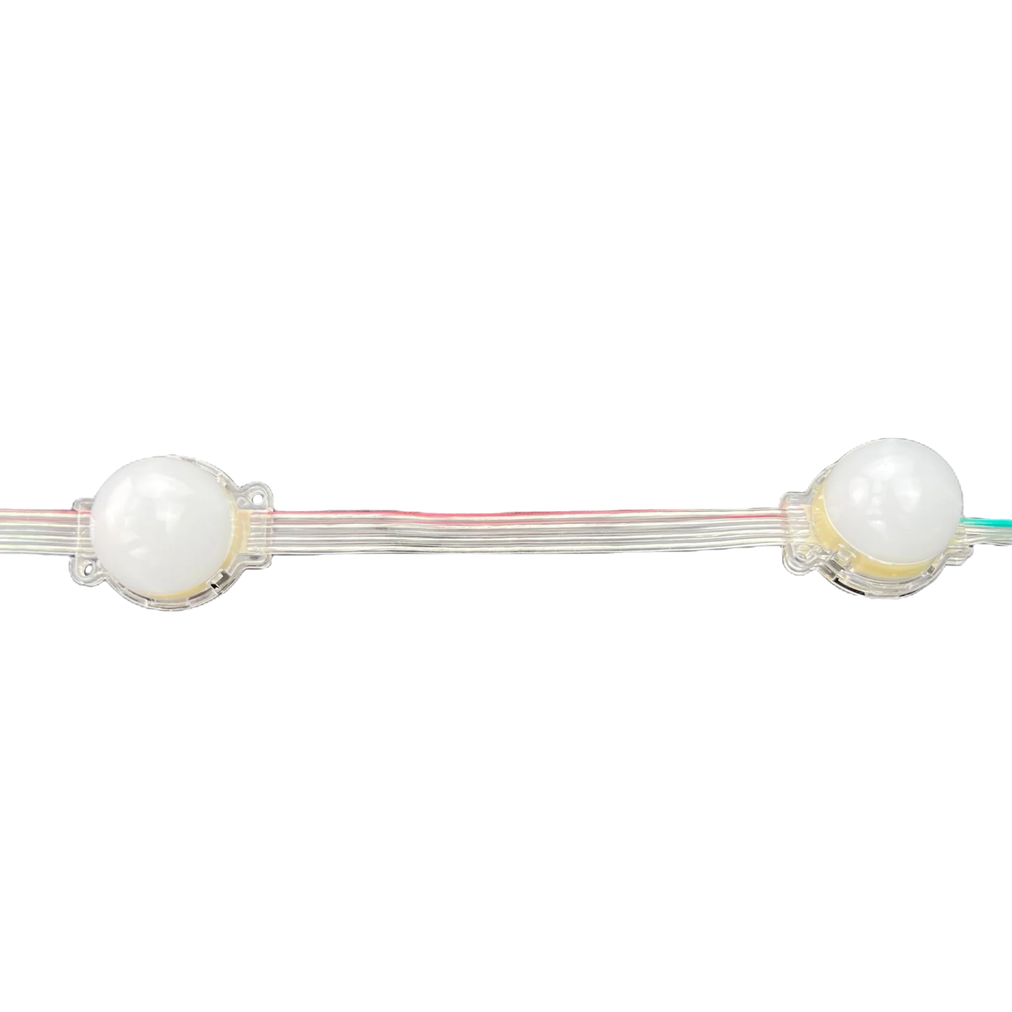 30mm diameter DC12V;addressable RGB full color IP68 GS8206 pixel module 3pcs 5050 led;with backup signal line;frosted cover