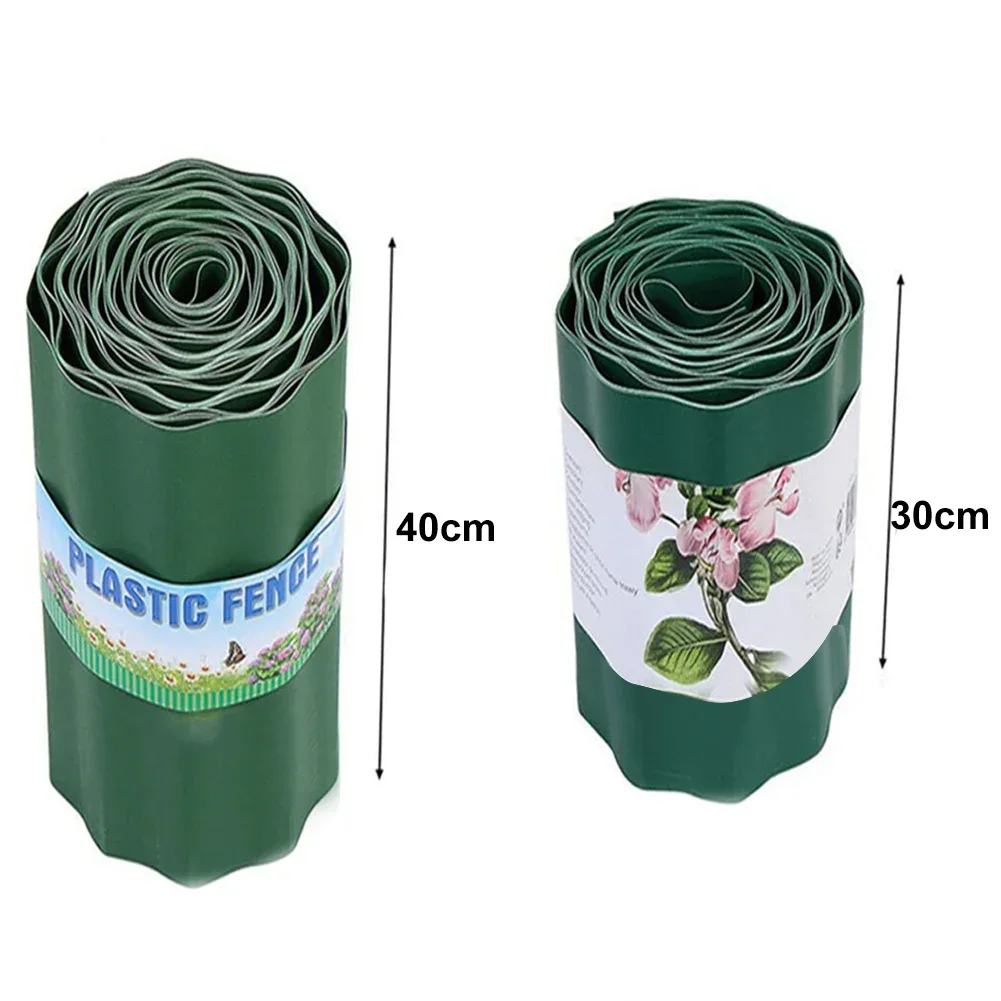 30/40cm Grass Lawn Edge Border Path Edging Fence Outdoor Landscape Garden Decor DIY Flexible Lawn Edging Fence