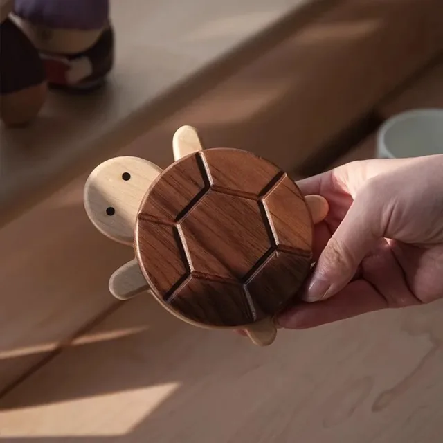 Wooden Turtle Tea Coaster 4