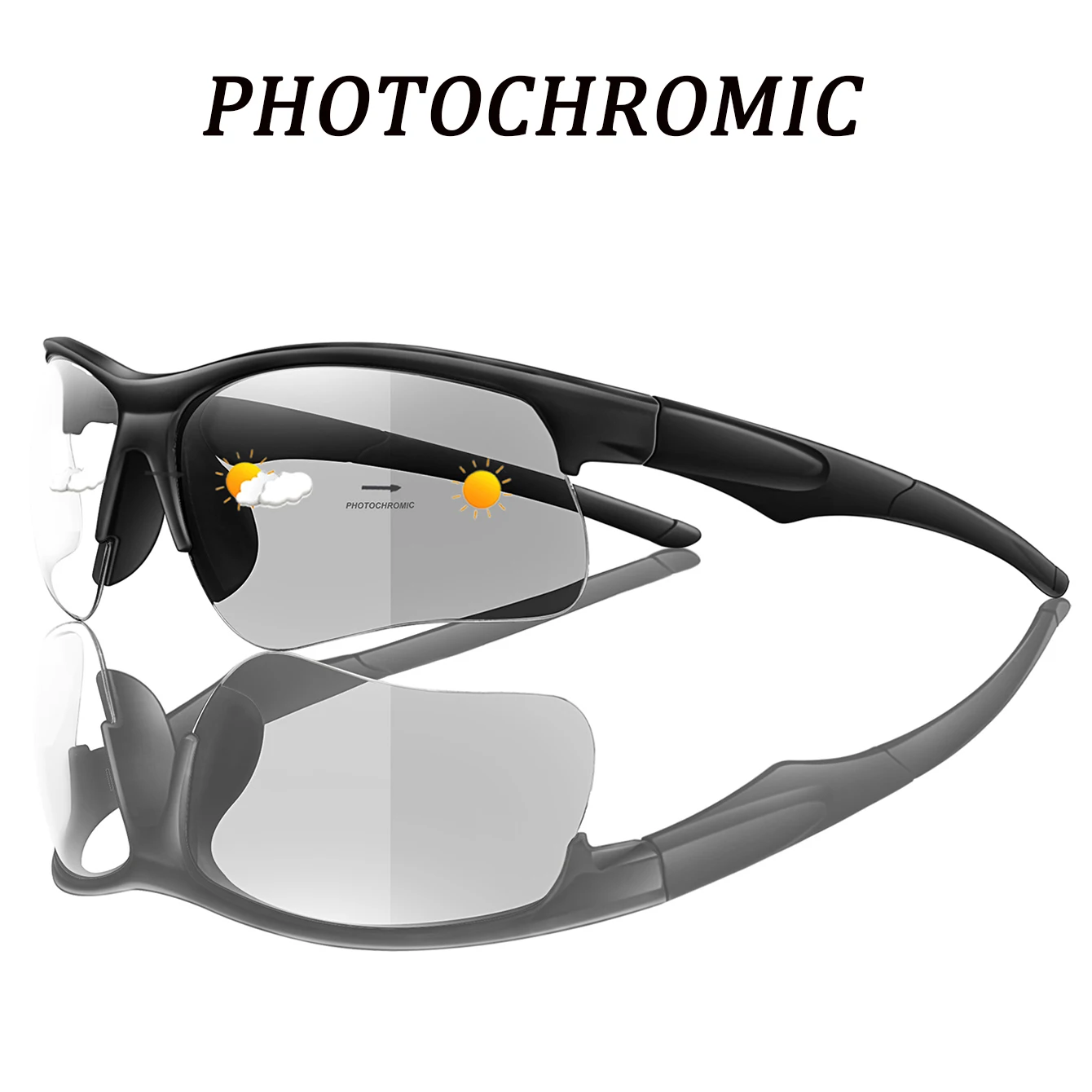 LOISRUBY Photochromic Sunglasses Outdoor MTB Bicycle Cycling Running