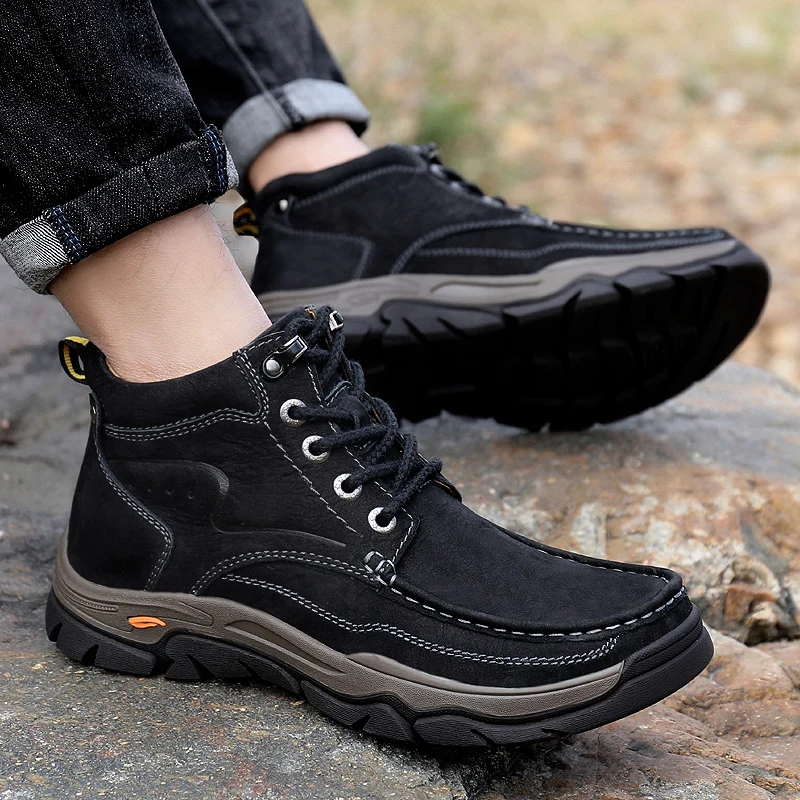 Luxuriöse Herren Motorradstiefel Aus Leder Mit Winterfutter_voghion.com