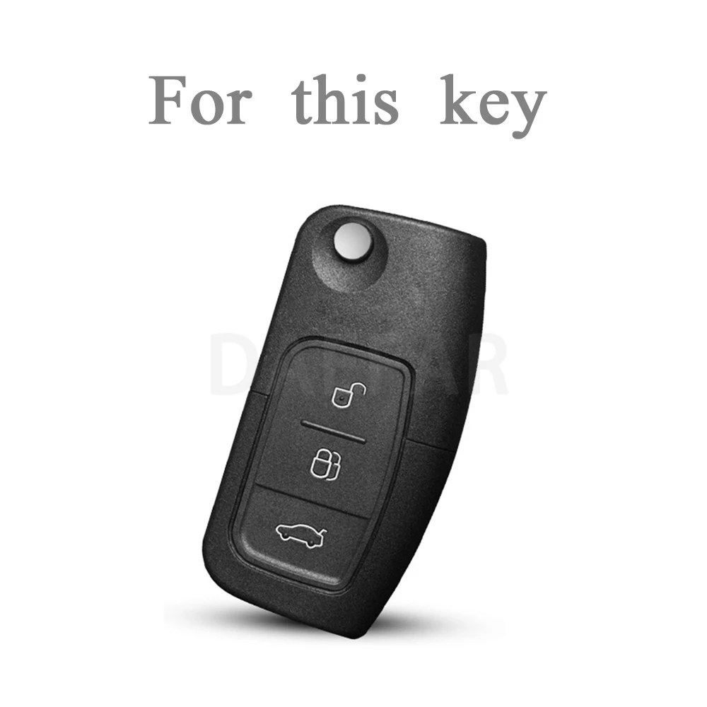 Remote Control Case Car Key Cover and Keychain for Ford Vehicles