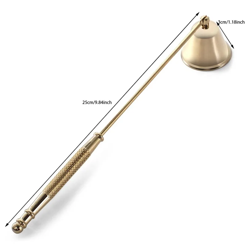 Candle Snuffer Tool Long Handle Bell Extinguisher Accessory for Putting Out Candle Wicks Stainless Steel candle snuffer