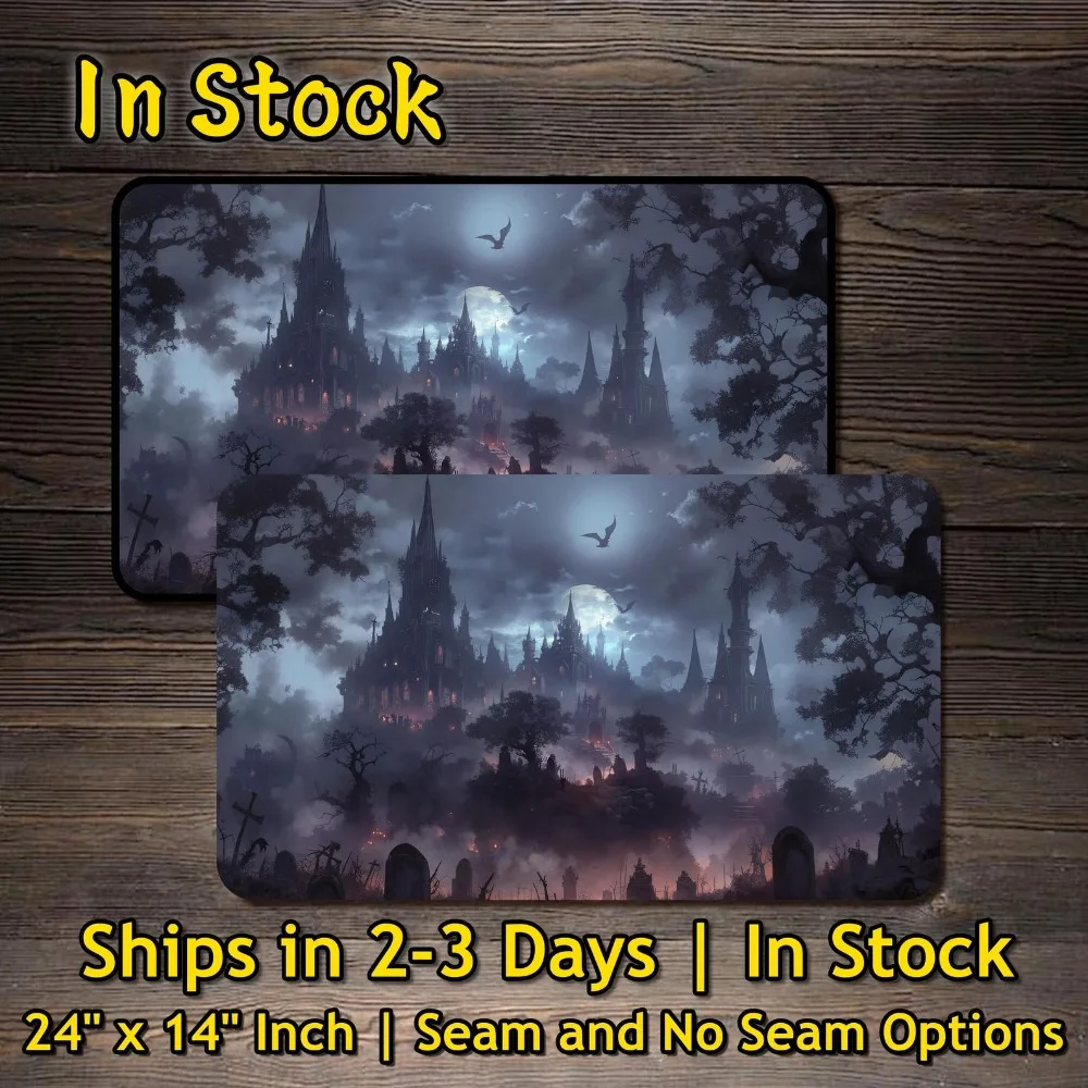 Customized Vampire Castle Game Mat - Tabletop Toy Mat with Area Divisions for Office and Gaming Use