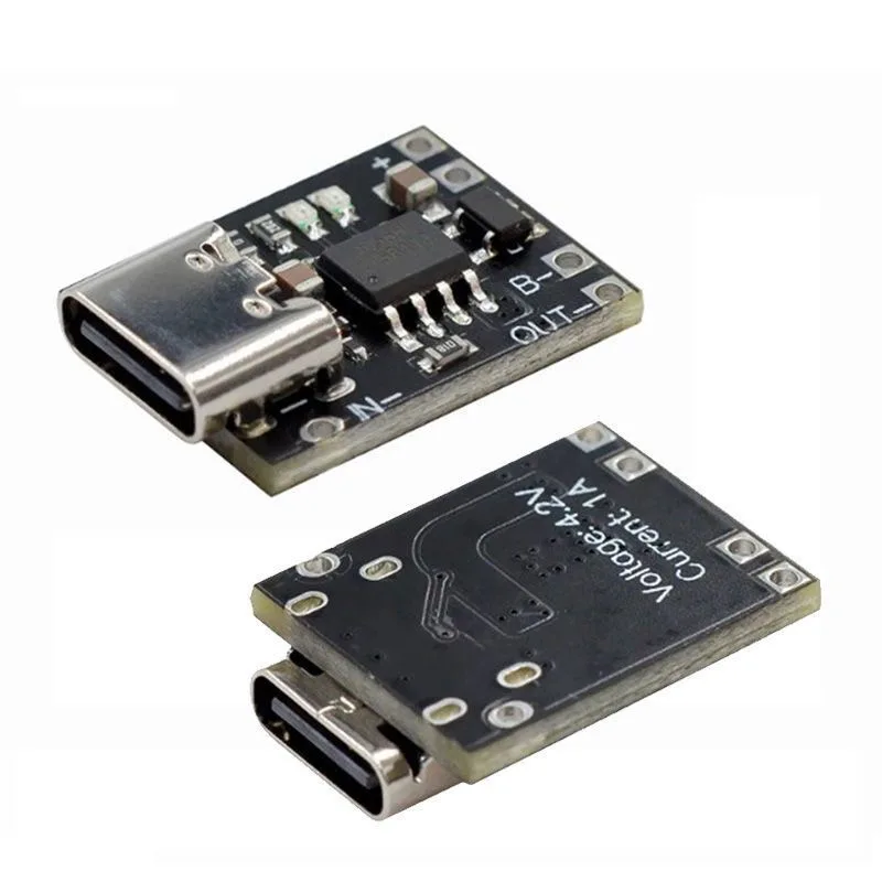 범용 3.7V 리튬 배터리 충전 보드(보호 기능 포함) Type-C USB C 리튬 이온 배터리 충전 보드 과충전 방지 모듈