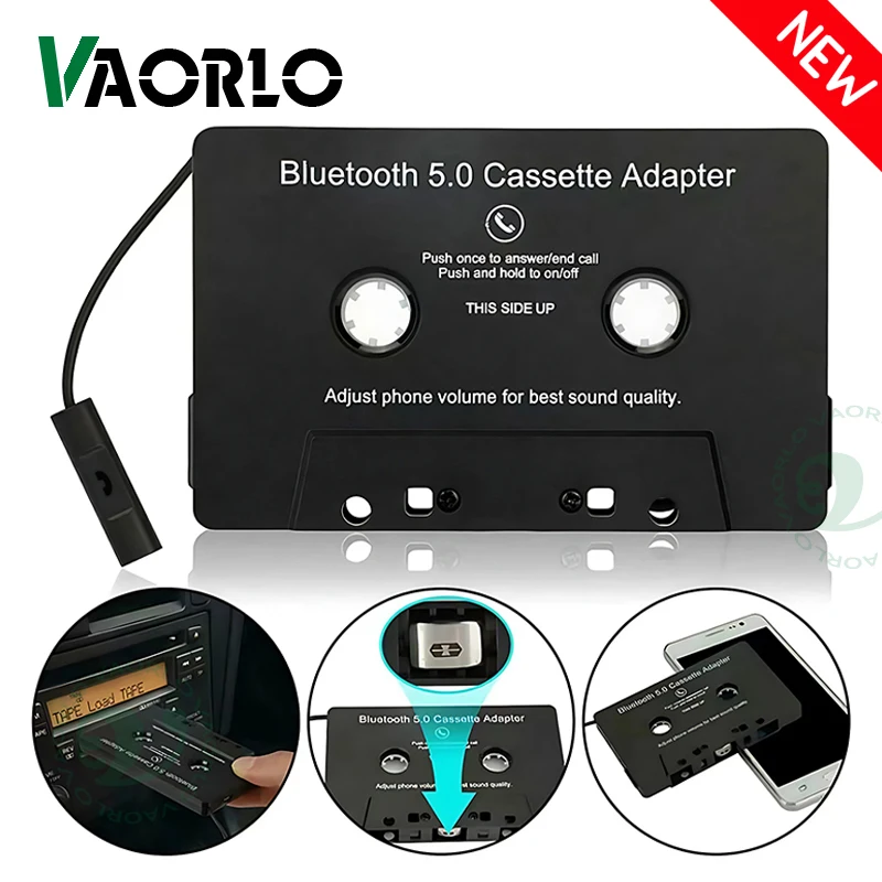 Bluetooth Audio Converter Universal Car Tape Converter Car MP3/SBC/stereo AUX Adapter