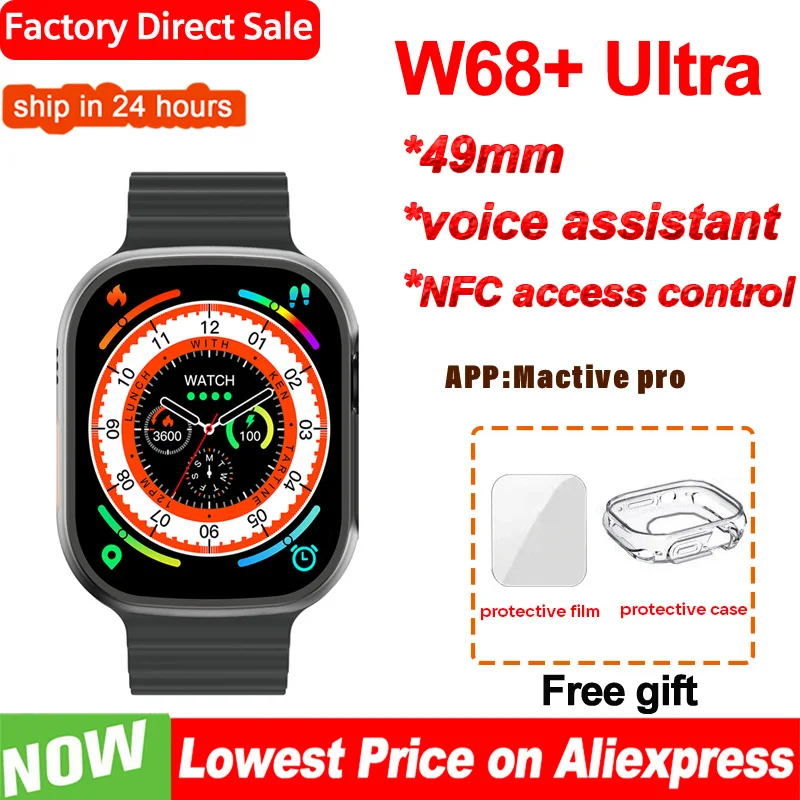 Original-W68-Smart-Watch-Body-Temperature-49mm-Series-8-Air-Pressure ...