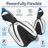 Youth snorkeling set: tempered-glass mask, adjustable-fit fins dry-top snorkel blue/gray, safe comfortable for kids and youth s