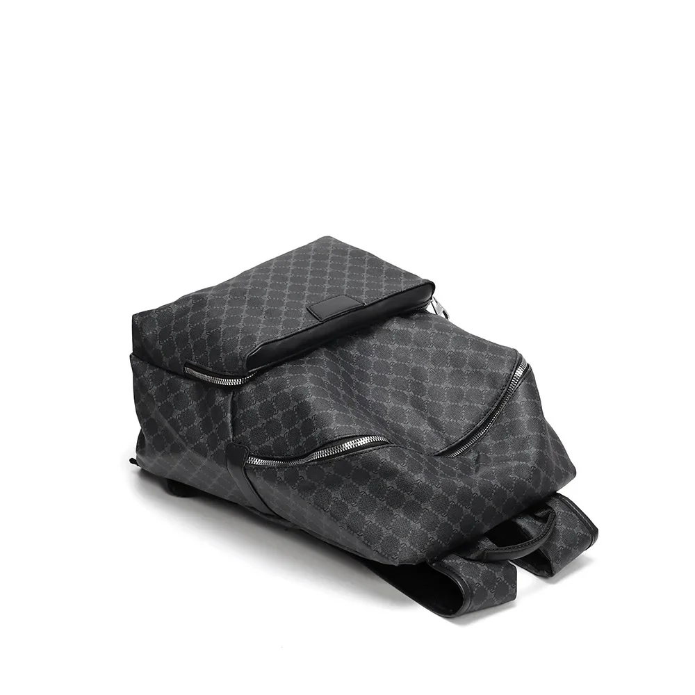 Fashionable New Men's Backpack Trendy Brand Large Capacity Male Bag Lightweight Business Laptop Plaid Backpack 5