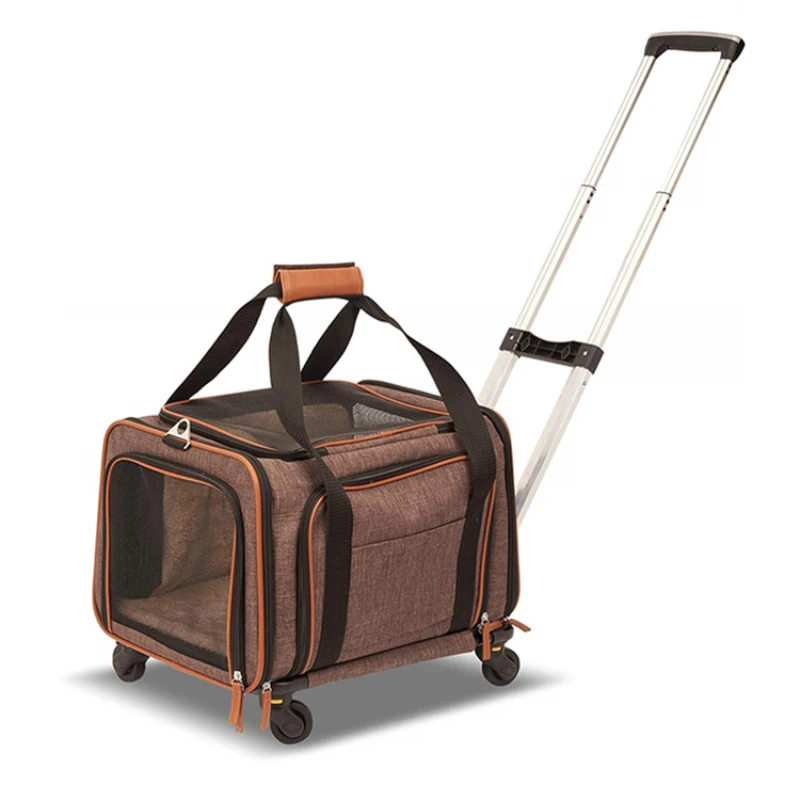 Approvato Dalla Compagnia Aerea Best Large On Wheels Passeggino Trolley Pet Rolling Pet Bag Dog Cat Carrier Con Ruote Logo Personalizzato Fashion