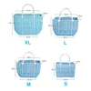 Handmade Wicker Shopping Basket Home Vegetable Fruit Packing Picnic Storage Basket Garden Imitating Rattan Woven Flower Basket 6
