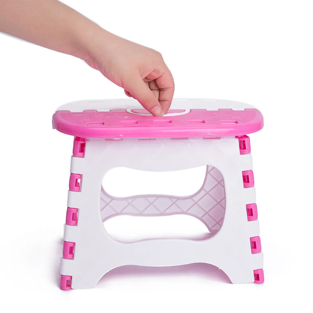 Portable Folding Stool With Handle Step Stool For Kids Plastic Children Furniture Fishing Lightweight Chair