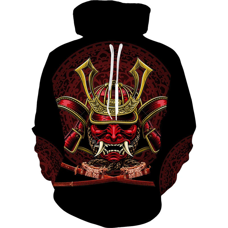 thumbnail image 1 of Sudadera con capucha de anime 3D más nueva y popular, sudadera de samurái japonesa, jersey negro de moda para hombres y mujeres, ropa de otoño y primavera para hombres, 1 of 5