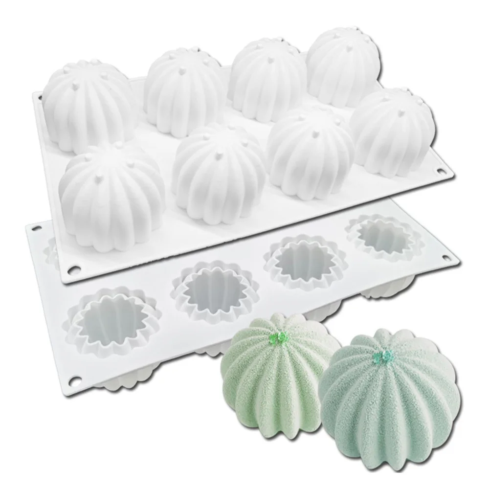 

8 Cactus Mousse Silicone Cake Mold DIY Cupcake Cookies Fondant Baking Pan Non-Stick Pudding Steamed Cake Tool Pastry Donuts Mold