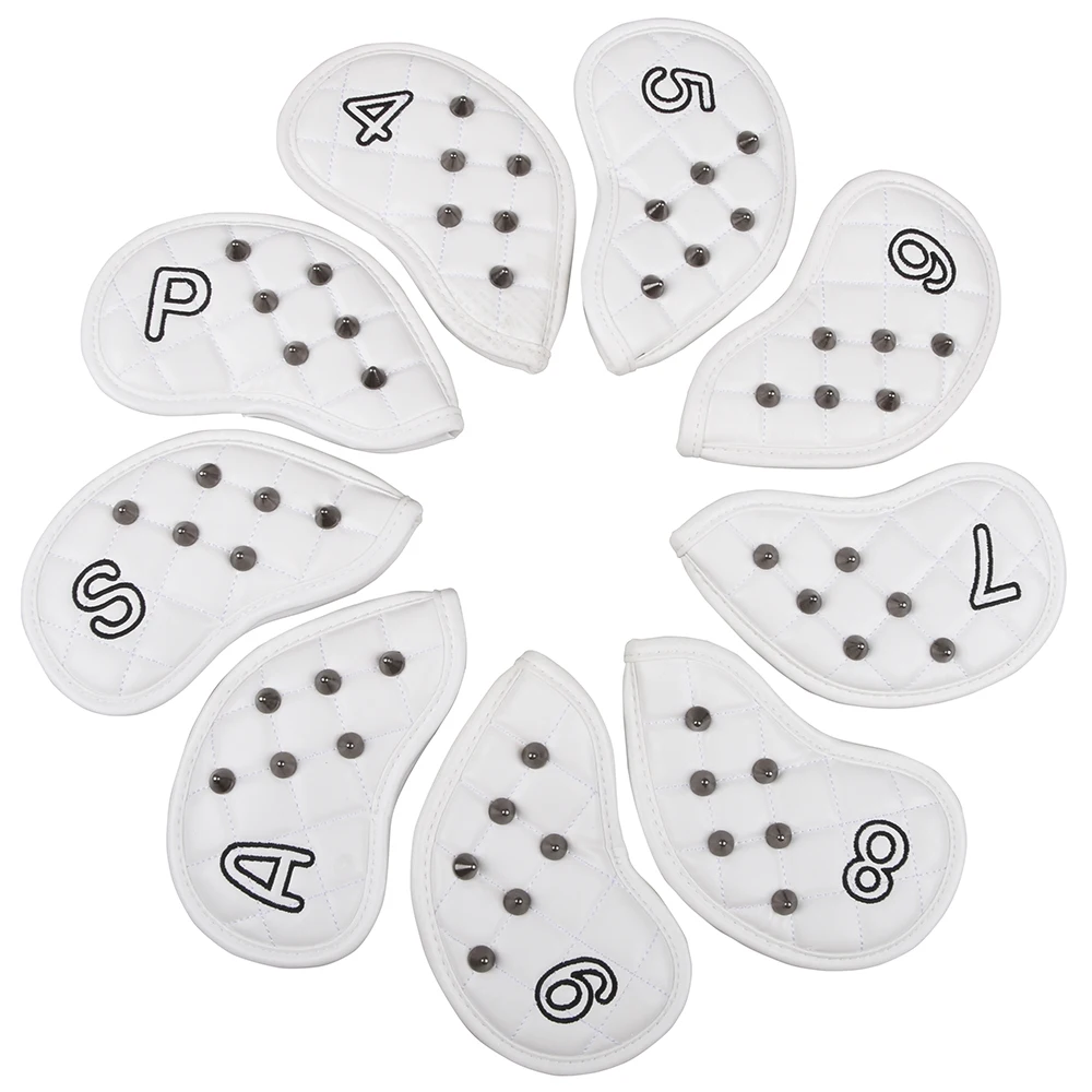 

9 шт./комплект, металлические чехлы с заклепками для гольфа