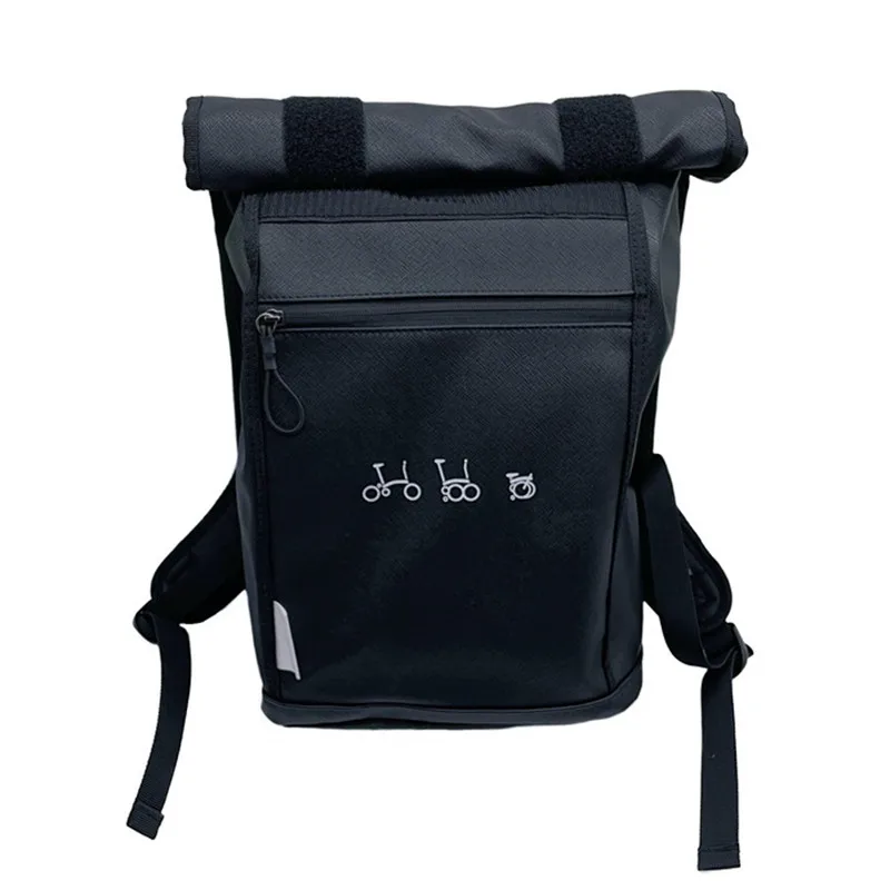Description Picture 6 of itemFolding Bike Front Carrier Bags & Panniers Use For Brompton Birdy Bicycle Front Storage Bag handbag With Aluminum Mount