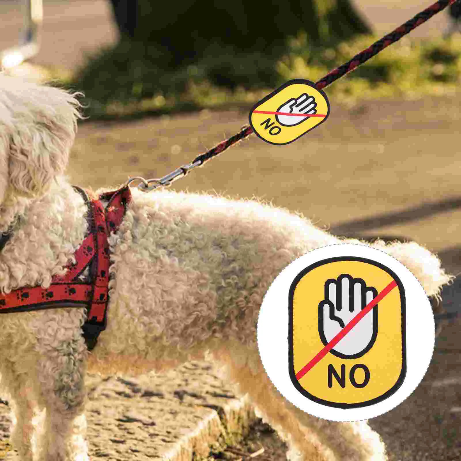 Non toccare significato etichetta di identificazione del Logo sociale guinzaglio adesivi appiccicosi avverte decalcomanie promemoria per cucciolo di animale domestico