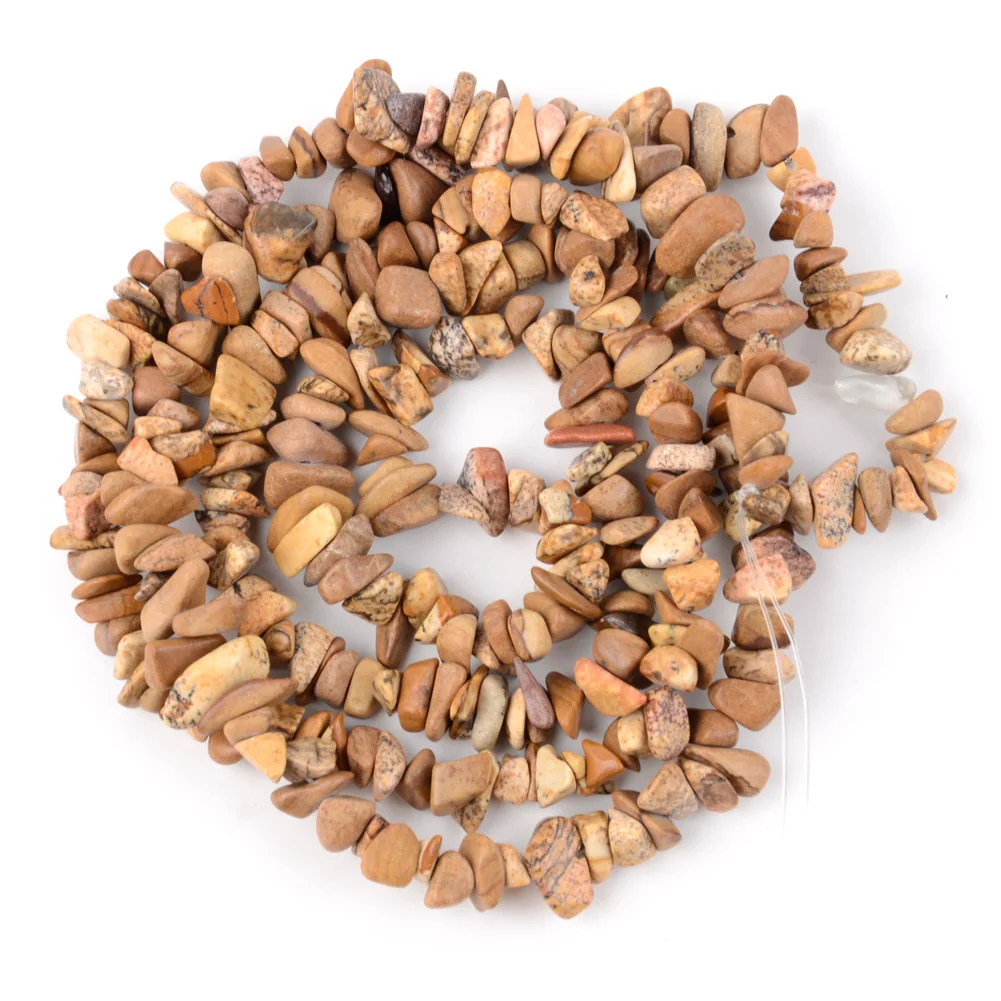 Natural Stone Irregular Gravel Beads for Jewelry Making - Freeform Beads for DIY Necklaces & Bracelets, 15'' Strand