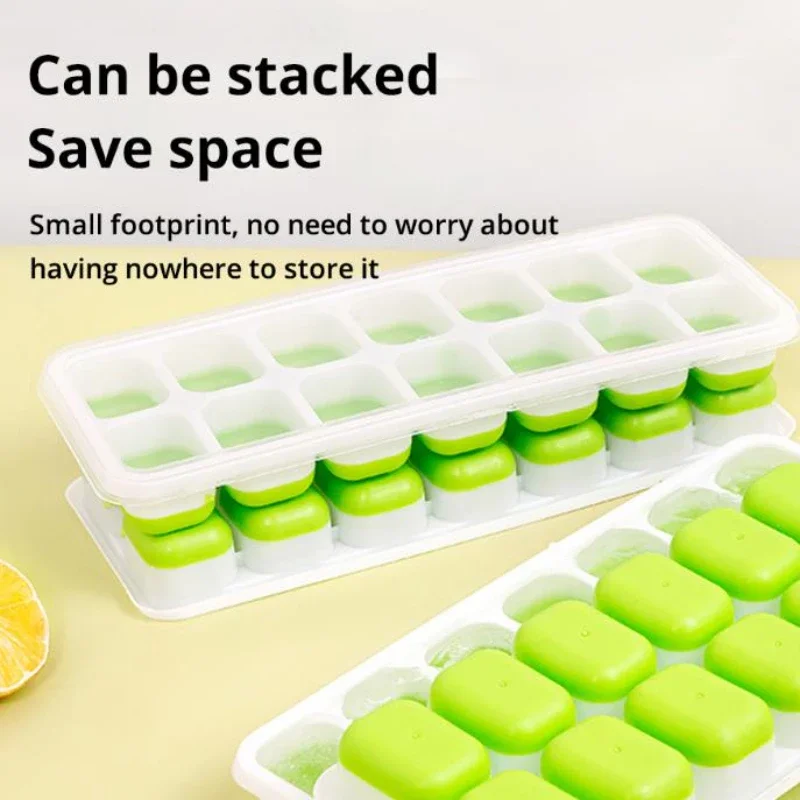14-Grid Silicone Ice Cube Tray Square Mold for Home Bar Pub Wine