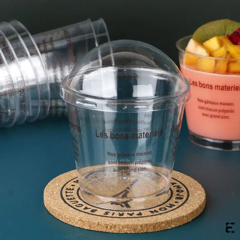 20PCS Disposable Plastic Dessert Cups Party Ice Cream Drinks Cup Serving Food Jelly Containers