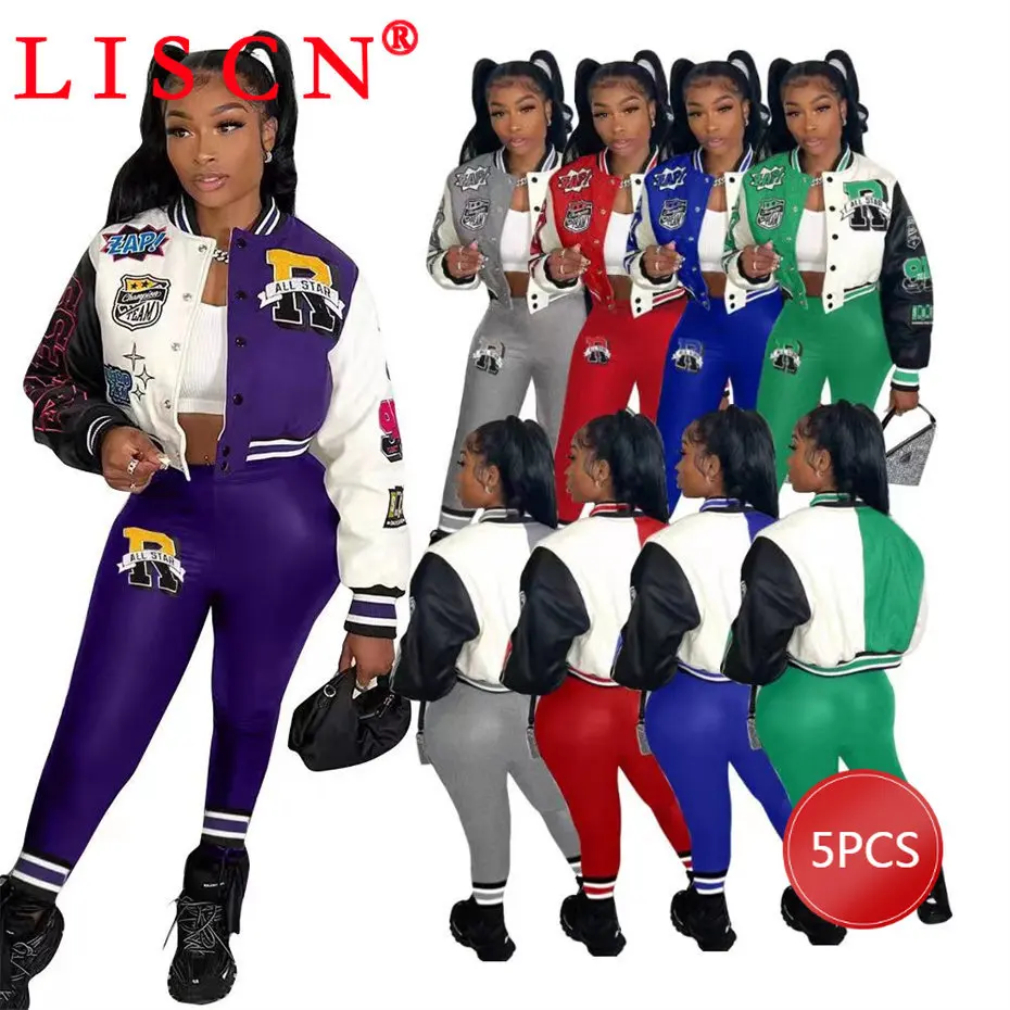 5sets Bulk Items Wholesale Lots Tracksuits Baseball Uniform Outfits 2