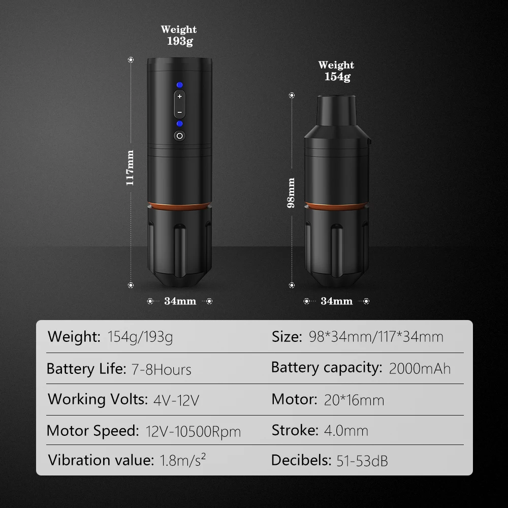 XNET Tornado Wireless Tattoo Machine Rotary Pen Coreless motors