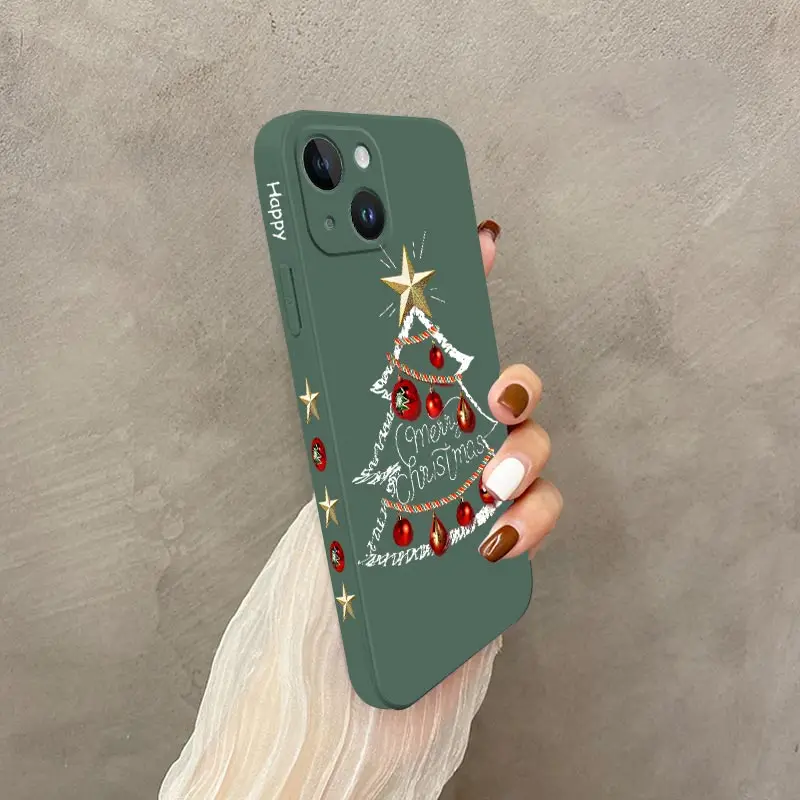 thumbnail image 1 of Funda de teléfono con motivos navideños para iPhone 14, 13, 12, 11 Pro Max, Mini, X, XR, XS, SE2020, 8, 7 Plus, 6, 6S Plus, 1 of 5