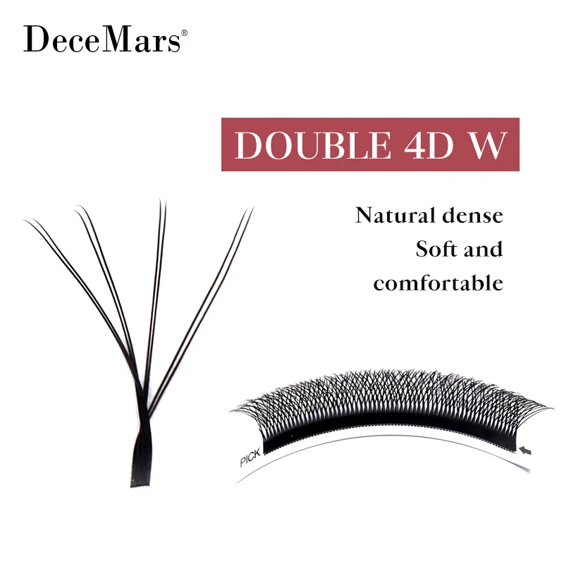 DeceMars – extensions de cils en forme 8d-w, 12 lignes/plateau