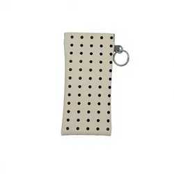 Faux Leather Polka Dot Glasses Pouch with Automatic Closure and Built - In Lens Cloth (Apricot 1pc)