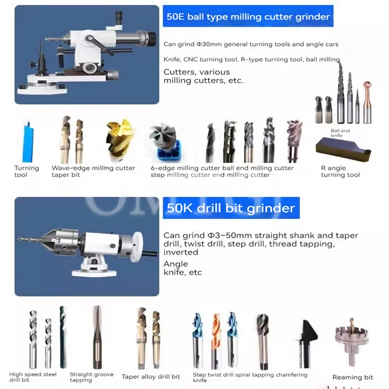 Multifunctional Universal Tool Surface Grinder 6025Q 220V Drills Grinding Machine + 50S Electric Three Claws Grinder 6